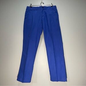 Pink House Men’s Classic Linen Pants Dazzling Blue Stretch Linen Blend Size 32